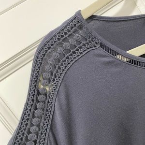 Grey loose fitting short sleeve top